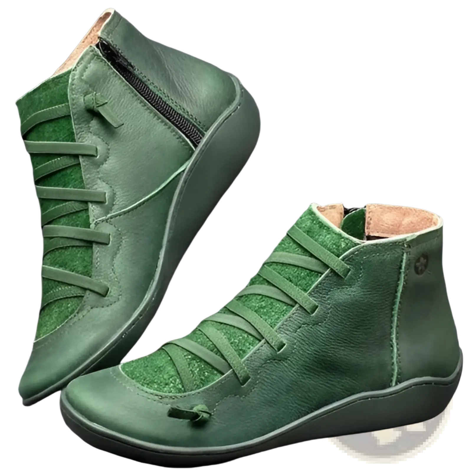 Snake Print Wedge Ankle Boots