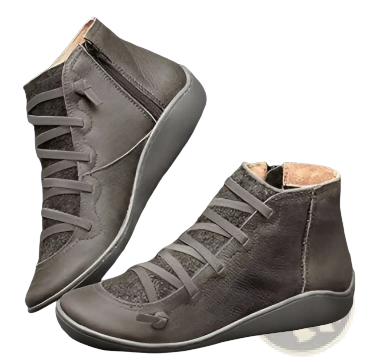 Snake Print Wedge Ankle Boots