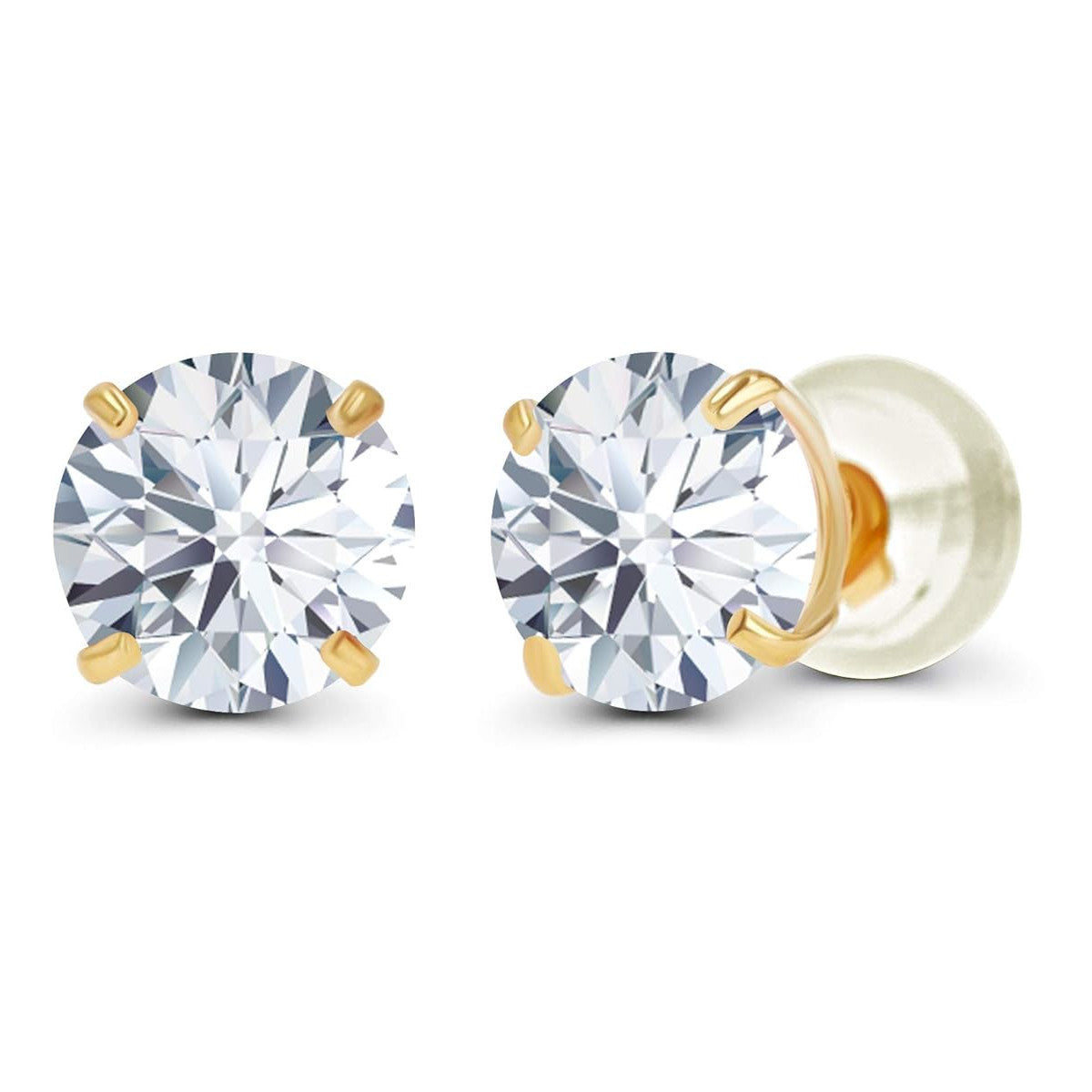 1.50 CTW Lab-Grown Diamond Stud Earrings in 14K White or Yellow Gold