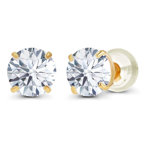 1.50 CTW Lab-Grown Diamond Stud Earrings in 14K White or Yellow Gold