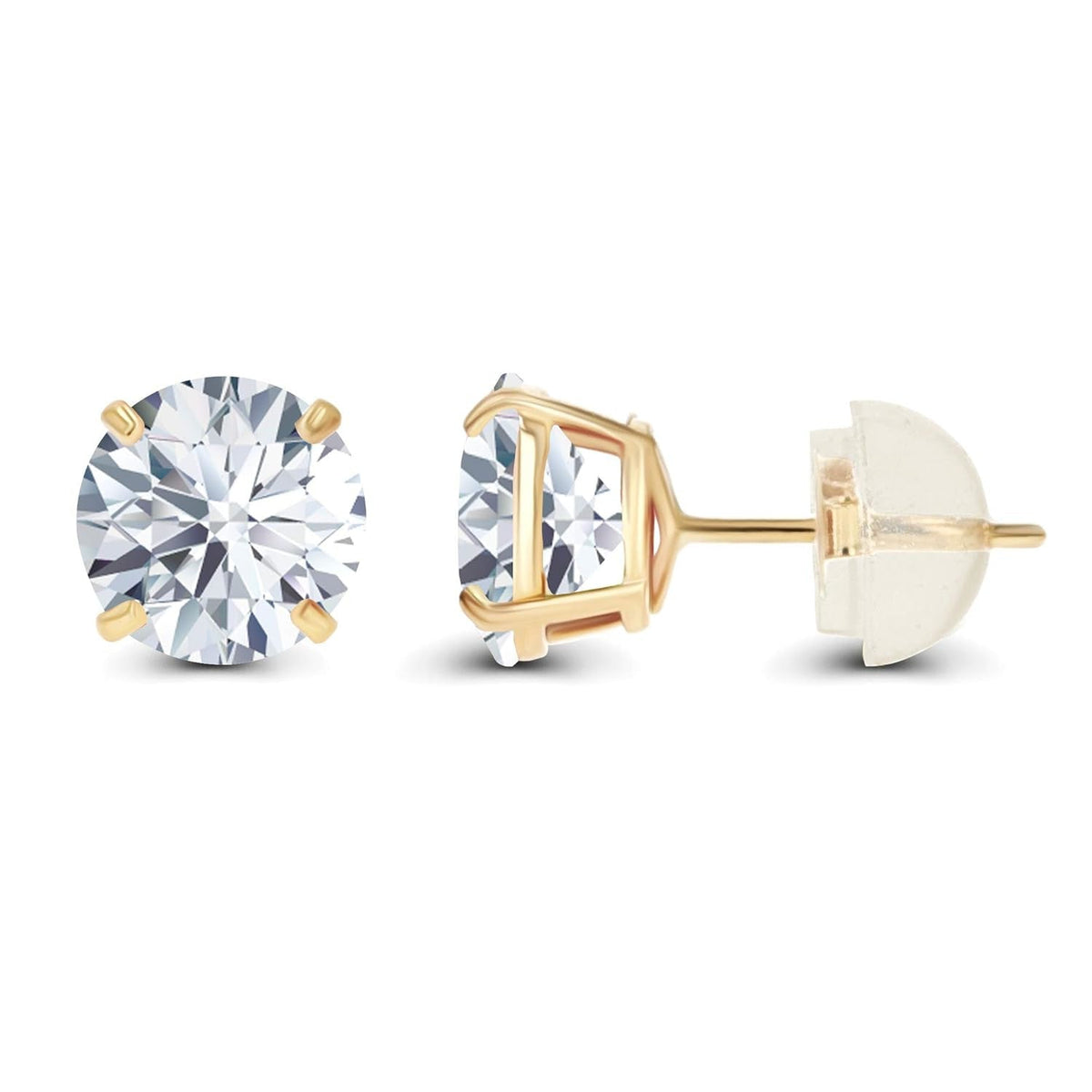 1.50 CTW Lab-Grown Diamond Stud Earrings in 14K White or Yellow Gold
