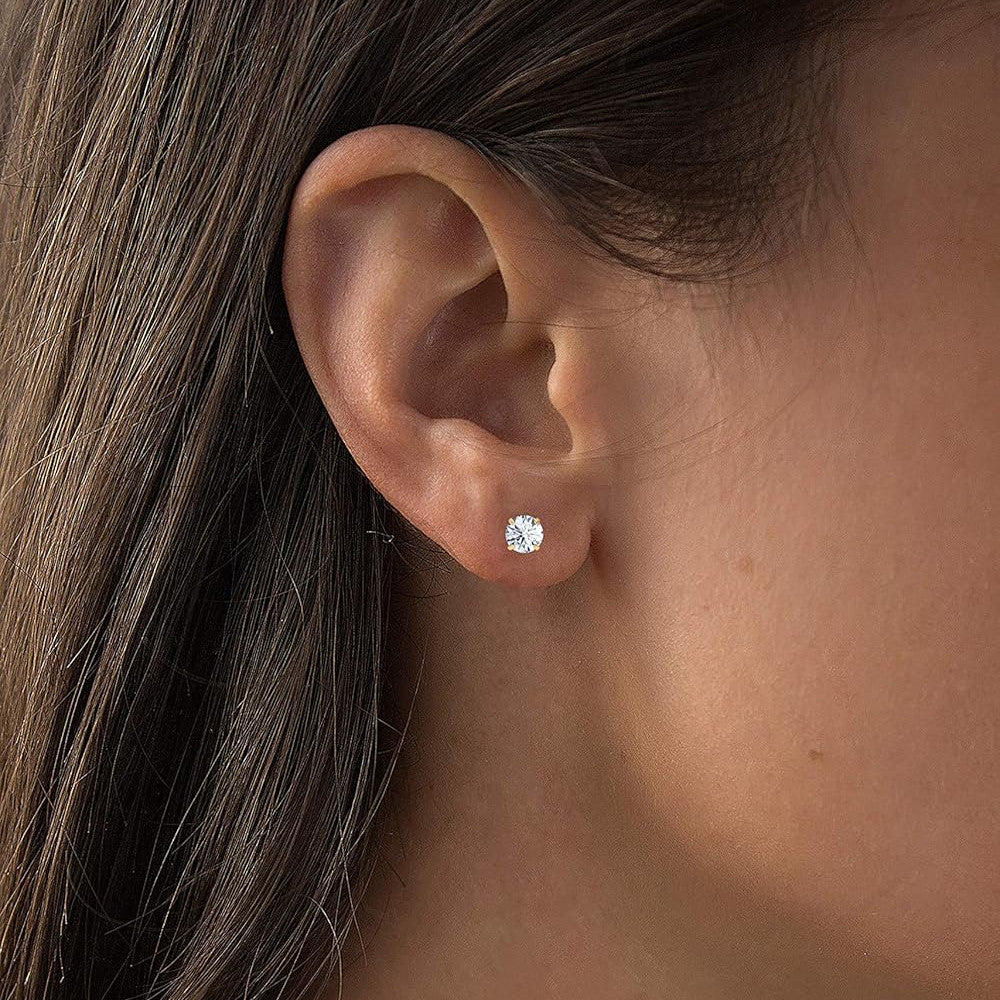 1.50 CTW Lab-Grown Diamond Stud Earrings in 14K White or Yellow Gold