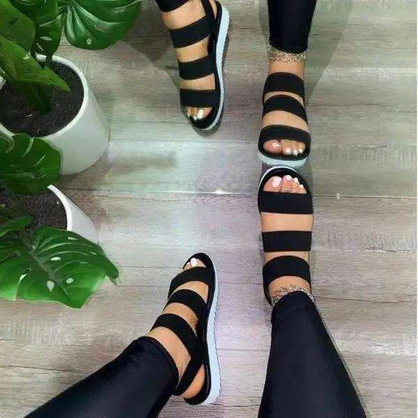 Elastic Solid Colorful  Soft Stylish Sandals