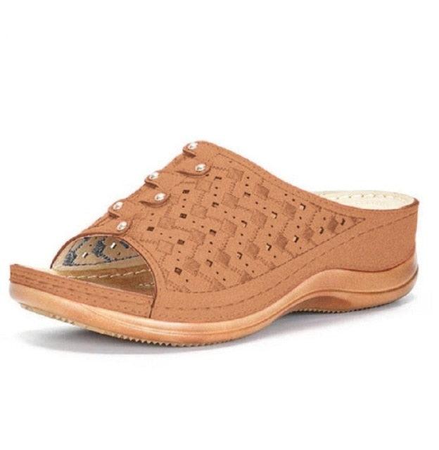 Vintage Anti-slip Leather With Arch Support Sandals