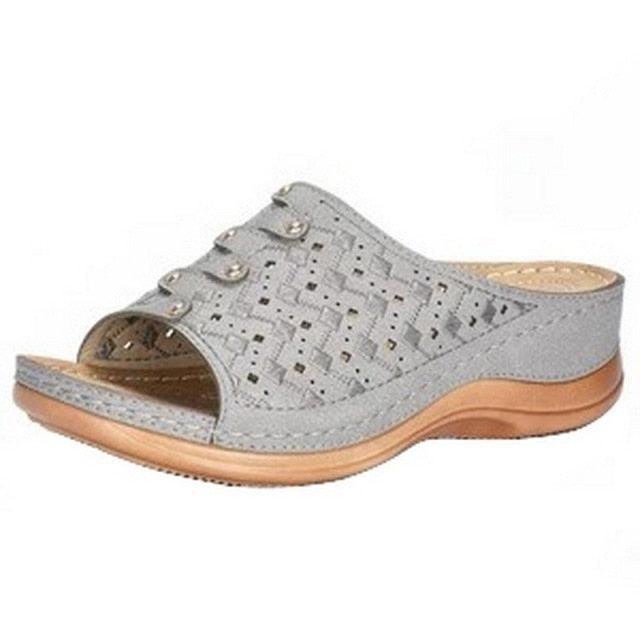 Vintage Anti-slip Leather With Arch Support Sandals