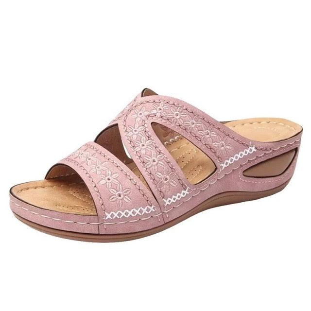 Vintage Anti-slip Leather With Arch Support Sandals