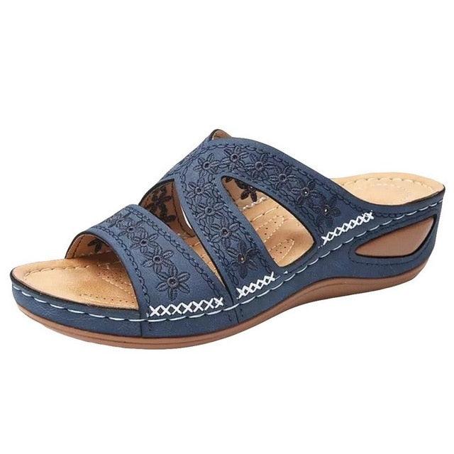 Vintage Anti-slip Leather With Arch Support Sandals
