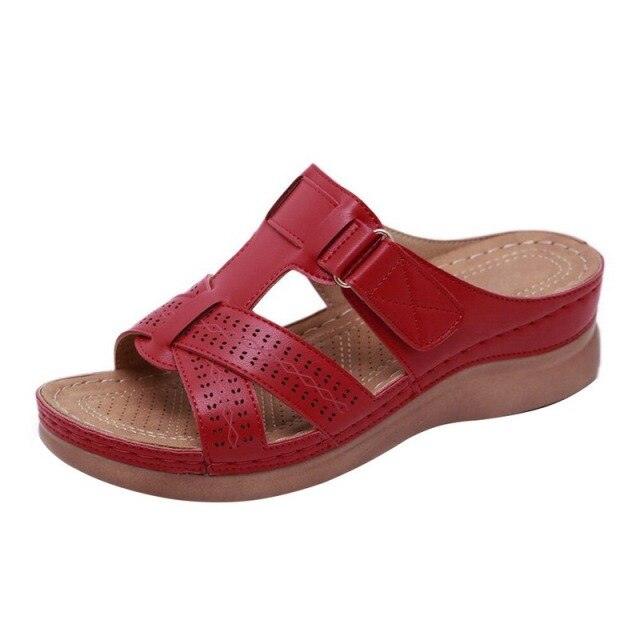 Vintage Anti-slip Leather With Arch Support Sandals