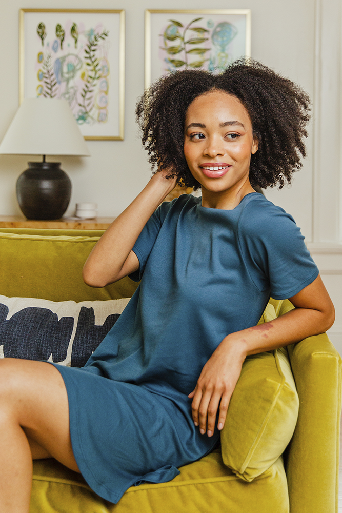 WOMEN'S PIMA COTTON T-SHIRT SLEEP DRESS