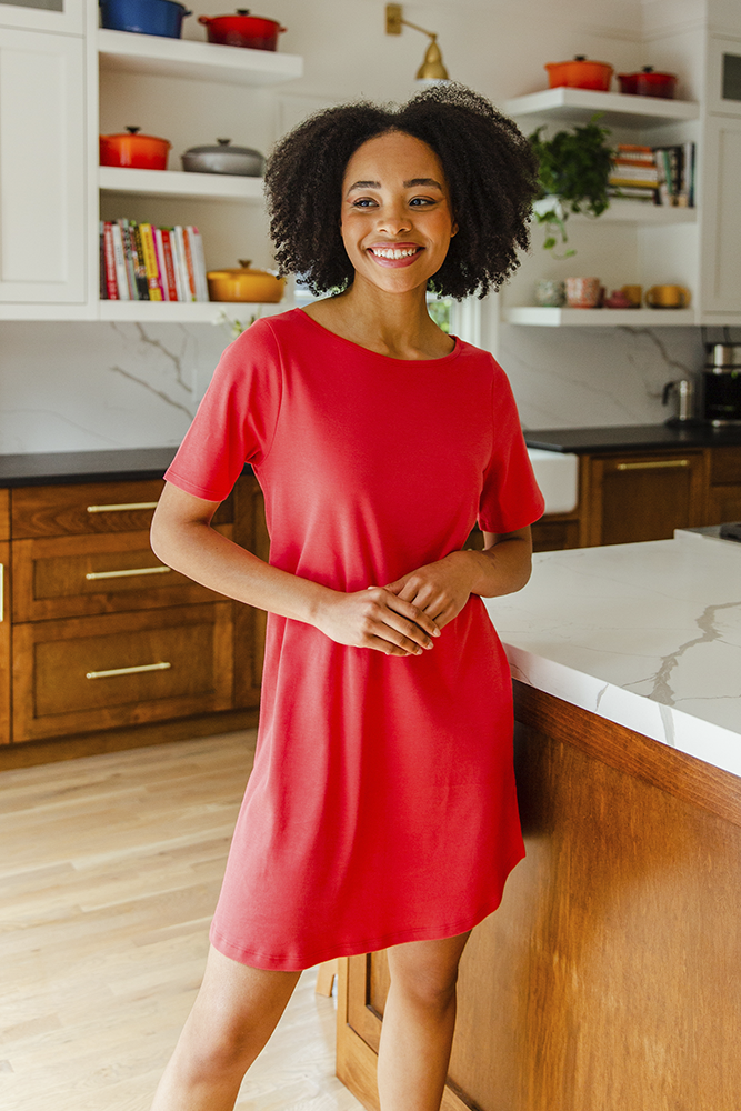 WOMEN'S PIMA COTTON T-SHIRT SLEEP DRESS