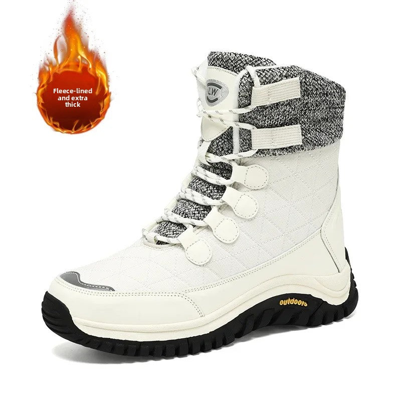 Fur-Lined Ankle Snow Boots for Hiking