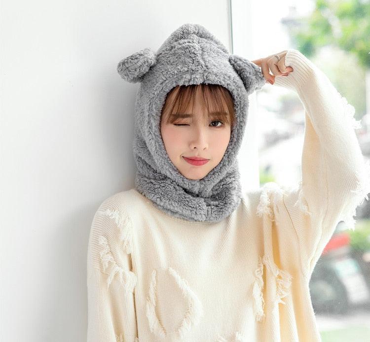 Warm Hat Windproof Neck Scarf Cap