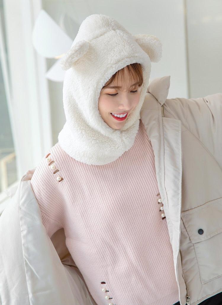 Warm Hat Windproof Neck Scarf Cap