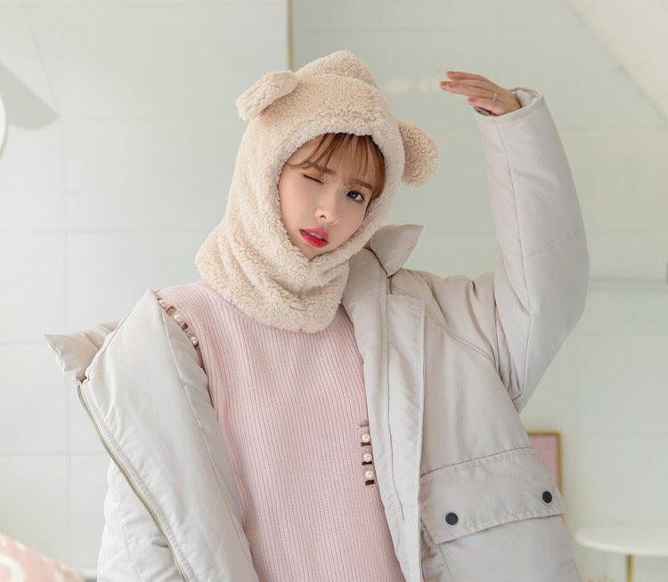 Warm Hat Windproof Neck Scarf Cap