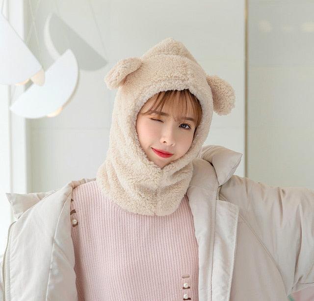 Warm Hat Windproof Neck Scarf Cap