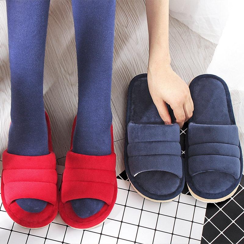 Winter Anti Skid Bedroom Memory Foam Slippers