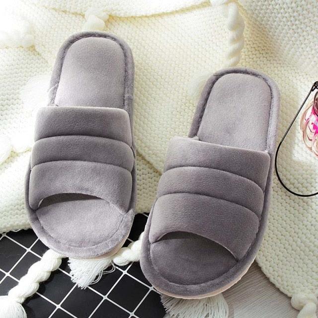 Winter Anti Skid Bedroom Memory Foam Slippers