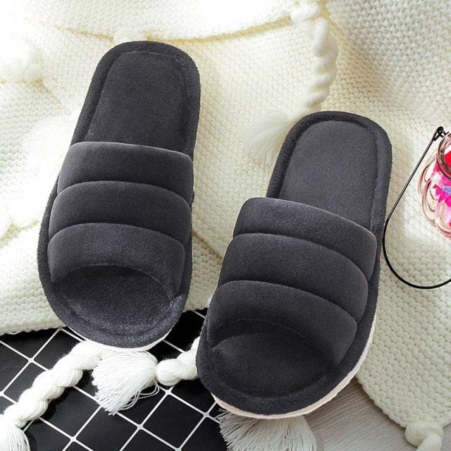 Winter Anti Skid Bedroom Memory Foam Slippers