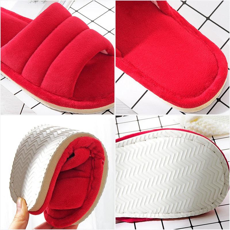 Winter Anti Skid Bedroom Memory Foam Slippers