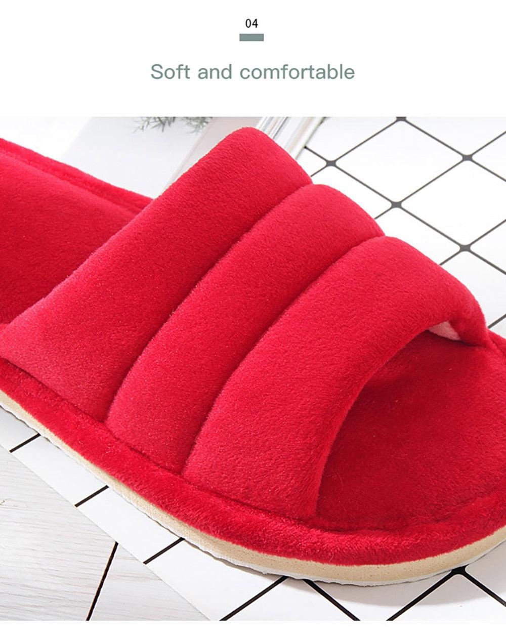 Winter Anti Skid Bedroom Memory Foam Slippers