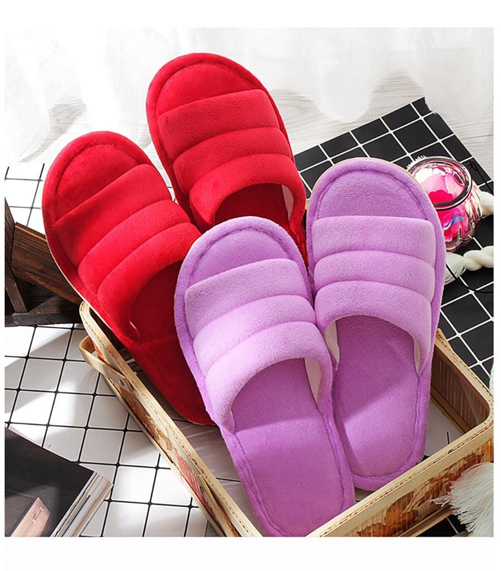 Winter Anti Skid Bedroom Memory Foam Slippers