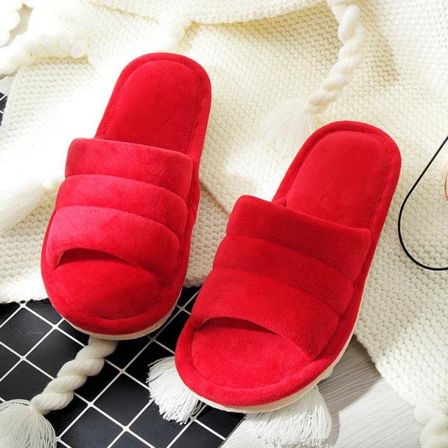 Winter Anti Skid Bedroom Memory Foam Slippers