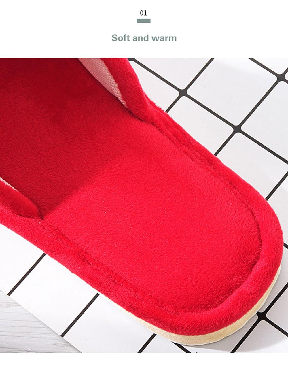 Winter Anti Skid Bedroom Memory Foam Slippers