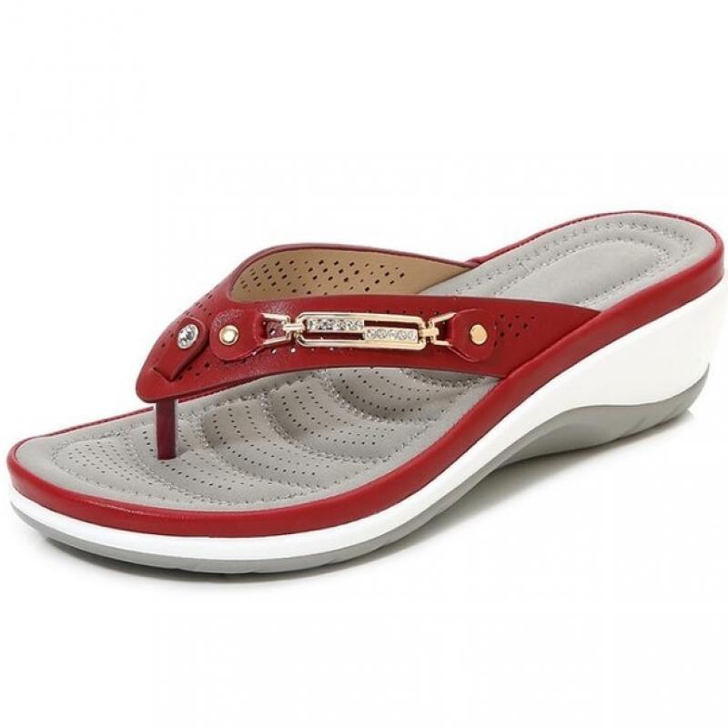 Metal Button flip-flops