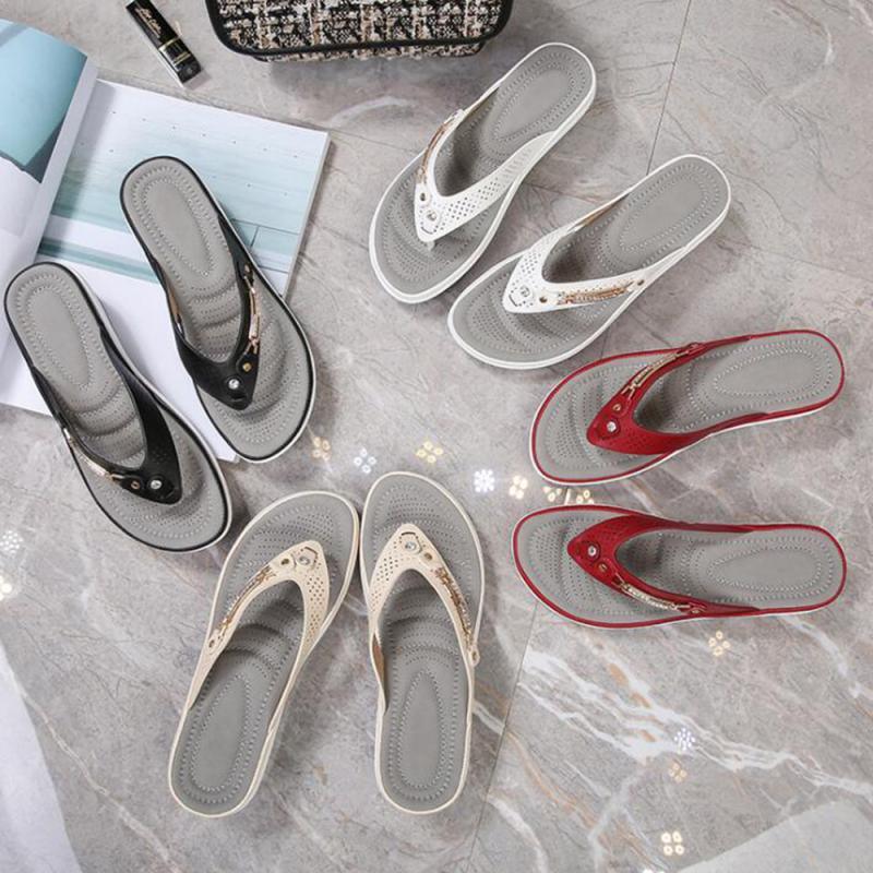 Metal Button flip-flops