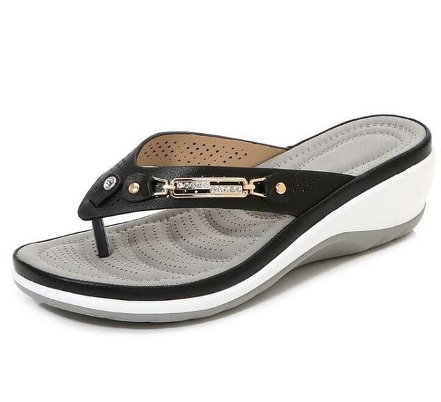 Metal Button flip-flops