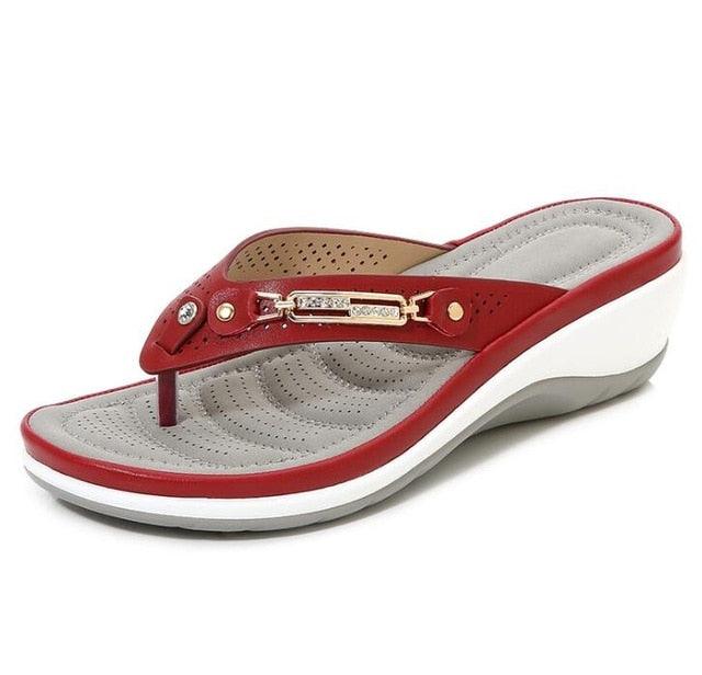 Metal Button flip-flops