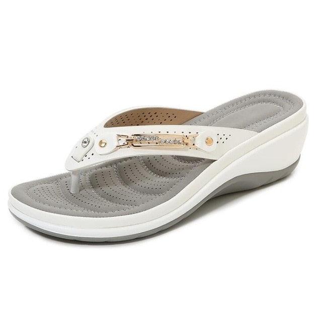 Metal Button flip-flops